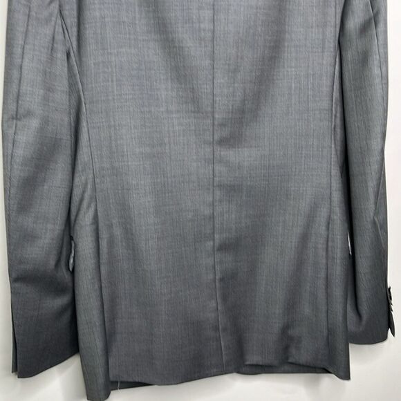 JOE Joseph Abboud 36R/30 Blazer Jacket Wool Coat Slim Fit Grey/Black Plaid Camo - Picture 7 of 15